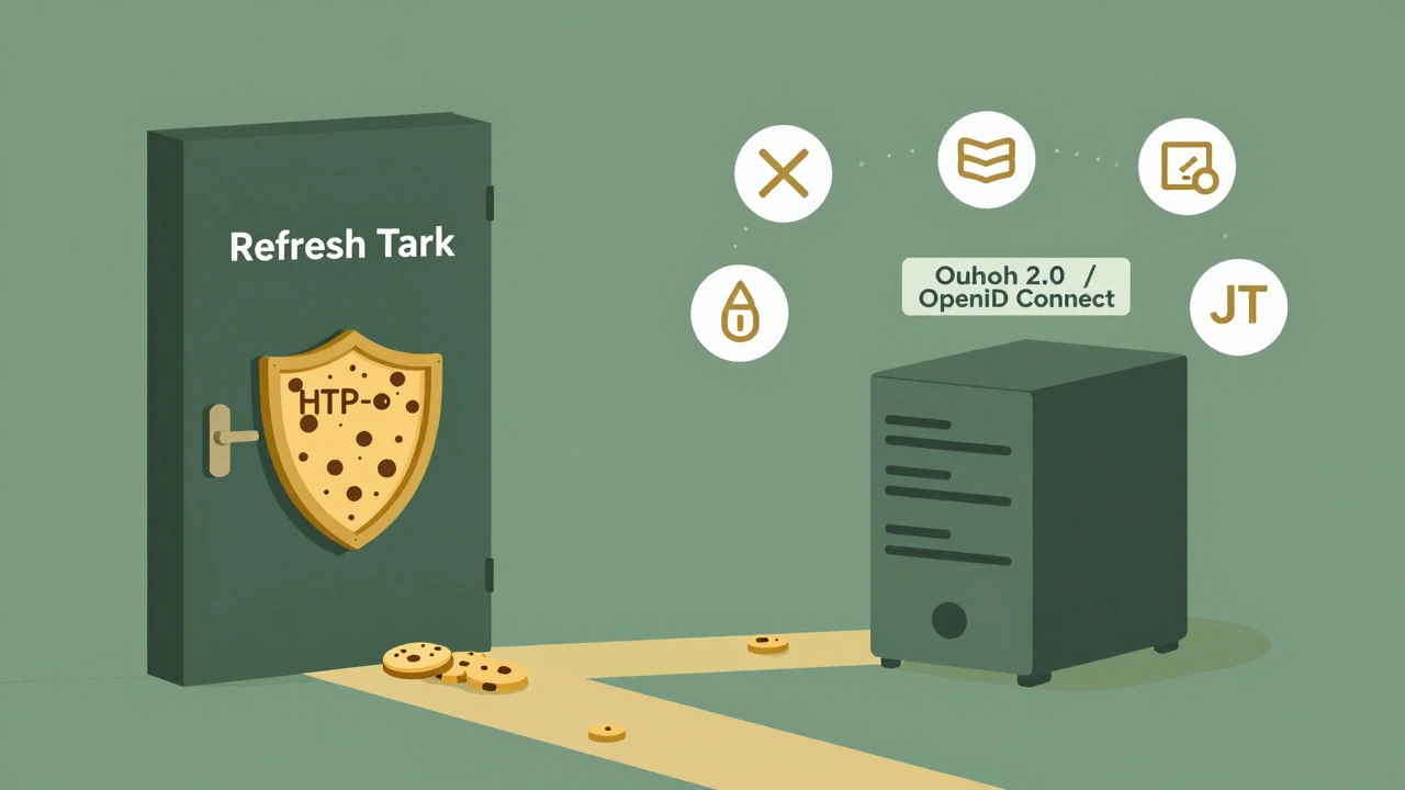 Защищённый поток аутентификации с использованием HTTP-only cookie, проверки scope и подписи JWT.