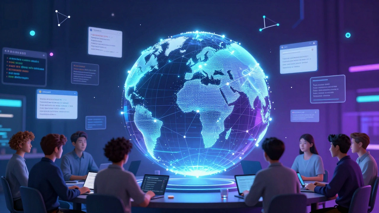 Глобальное сообщество участвует в развитии pet-проекта через GitHub-коллаборации.