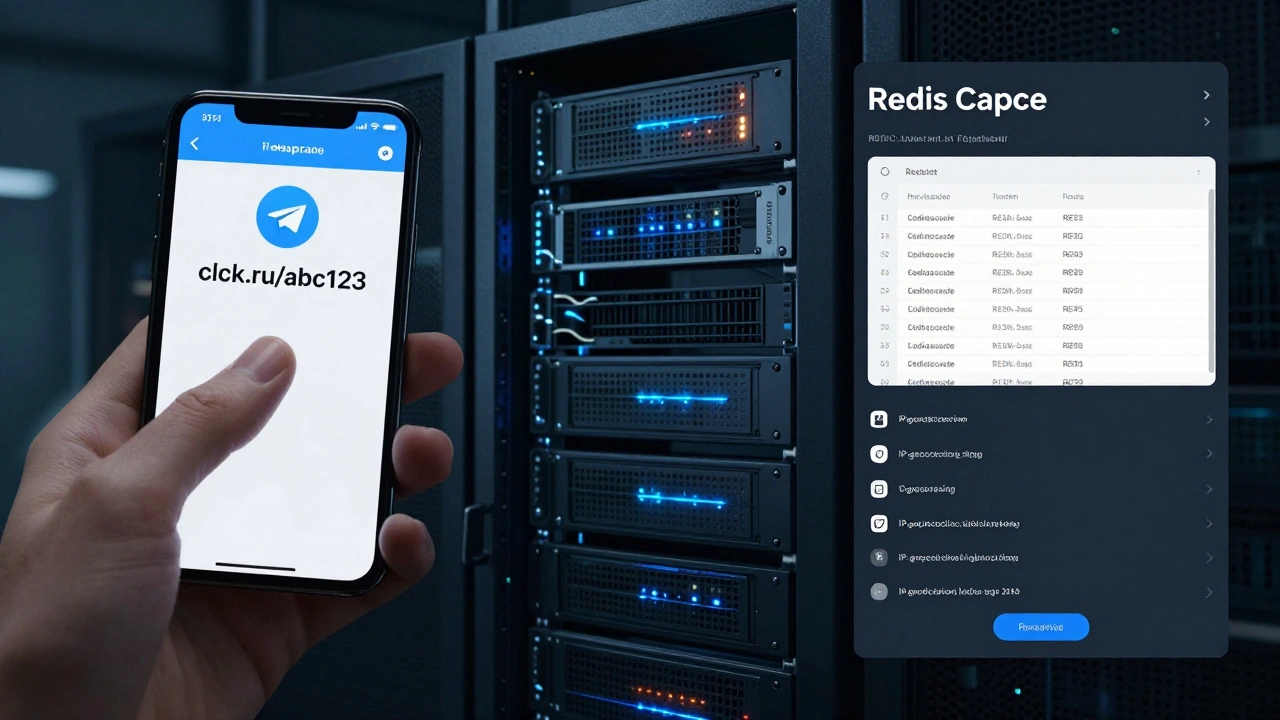 Пользователь кликает по короткой ссылке в Telegram, за кулисами — обработка данных сервером.