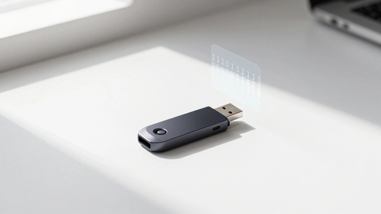 Портативный цифровой инструмент на столе, символ завершённого автономного проекта.