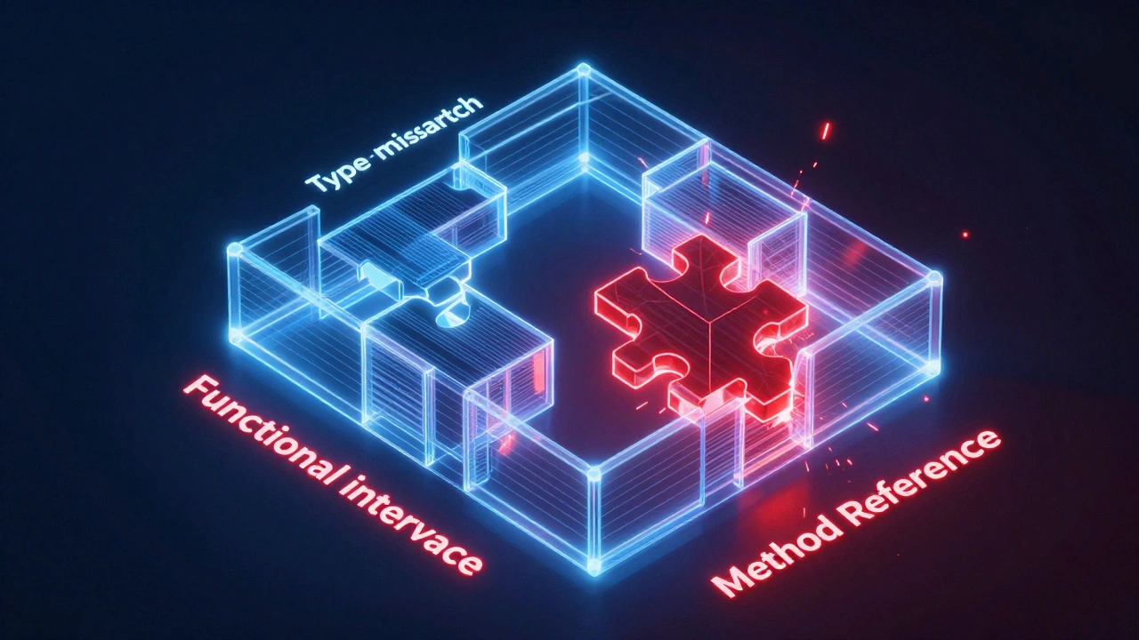 Абстрактное изображение процесса проверки типов в Java и возникновение ошибки несовместимости