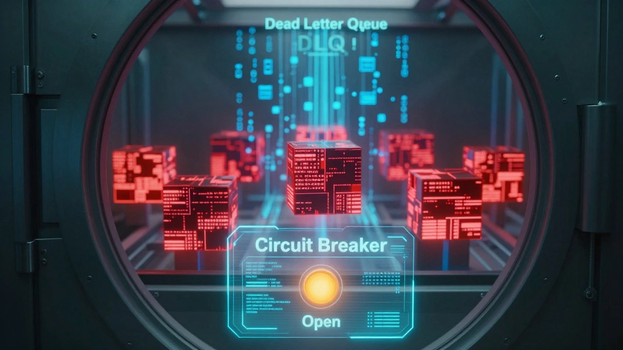 Изолированные ошибочные сообщения в хранилище DLQ и открытый предохранитель Circuit Breaker