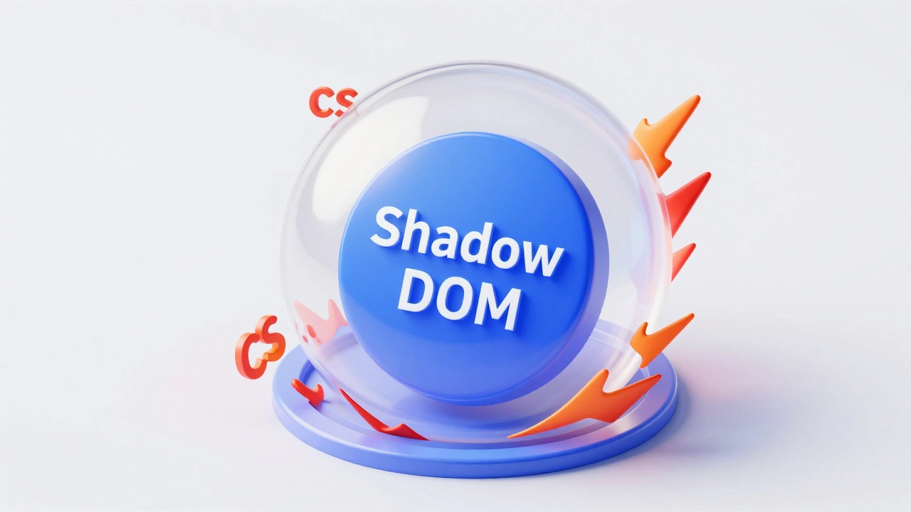 Кнопка интерфейса под защитным куполом Shadow DOM от влияния внешних стилей