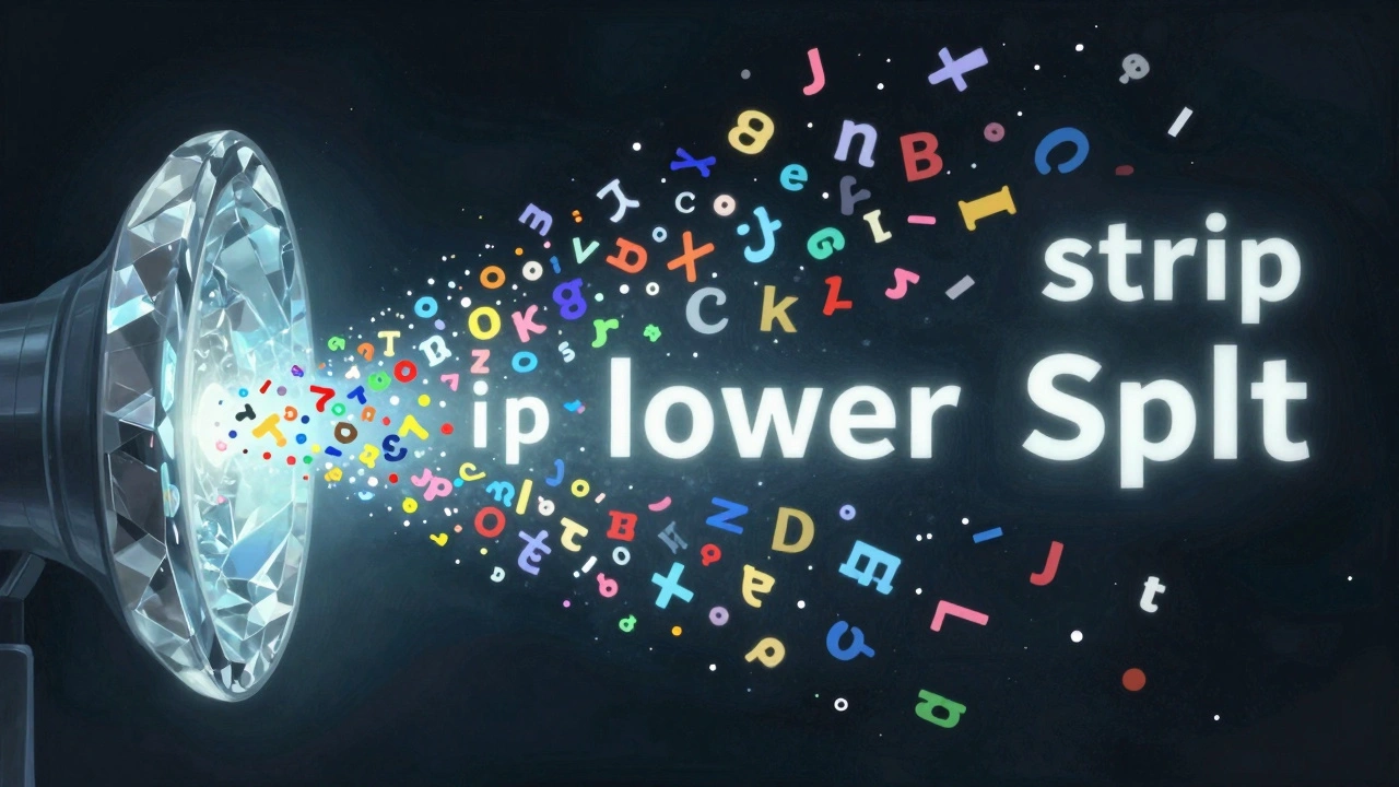 Концептуальное изображение очистки текста через светящийся кристаллический фильтр