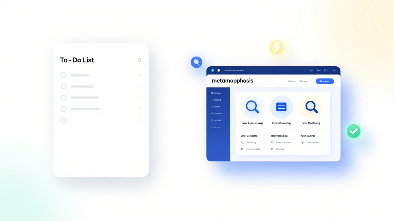 Концептуальное изображение превращения простого списка дел в сложный профессиональный проект