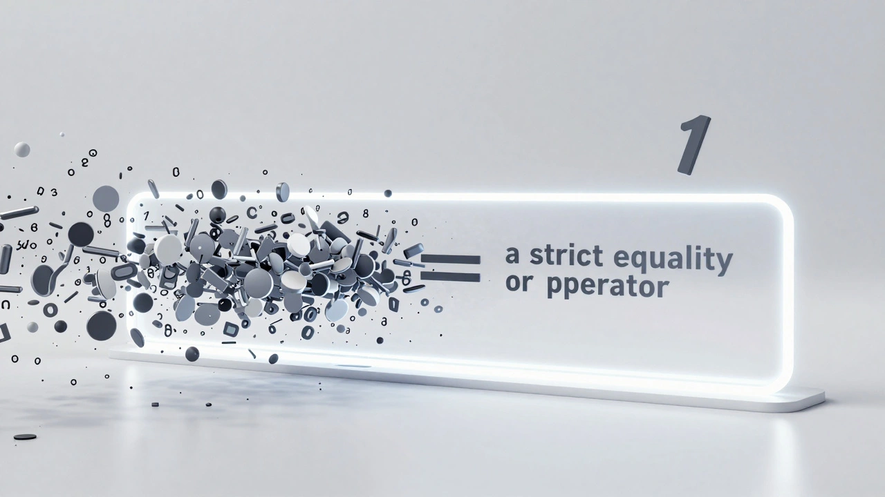 Кристаллический барьер строгого равенства отсекает число 1 от логического значения