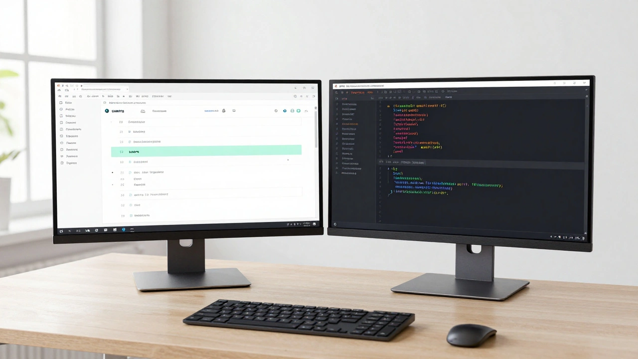 Организованный рабочий стол программиста с правильно именованным кодом