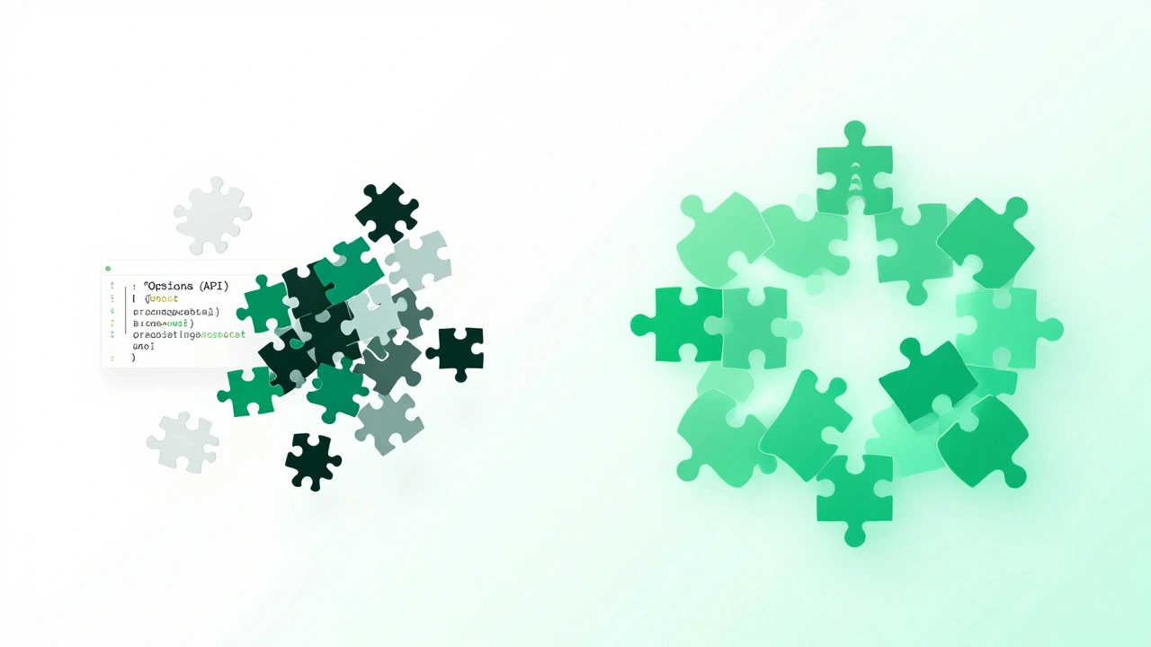 Сравнение хаотичного распределения кода и организованных функциональных кластеров Composition API