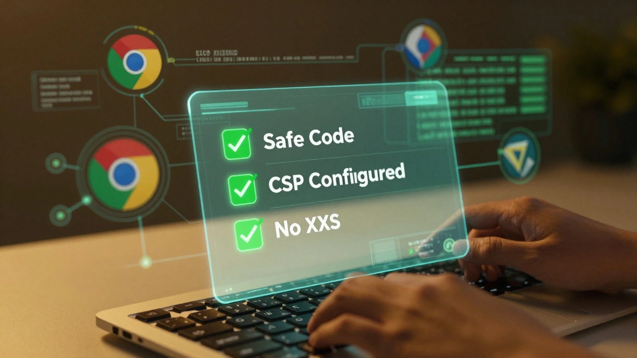 Холографическая панель мониторинга безопасного кода и настройки CSP