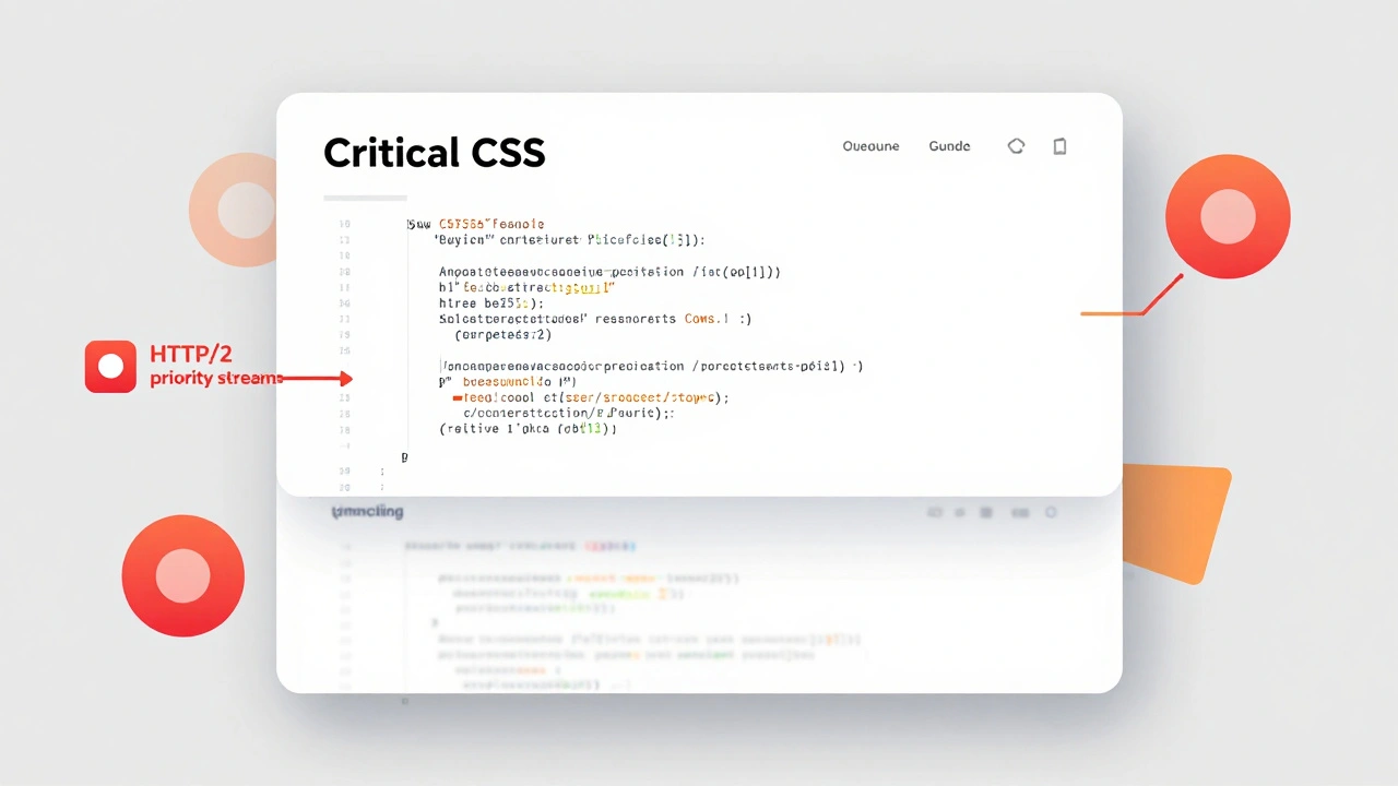 Схематичное изображение критического CSS и приоритетов загрузки