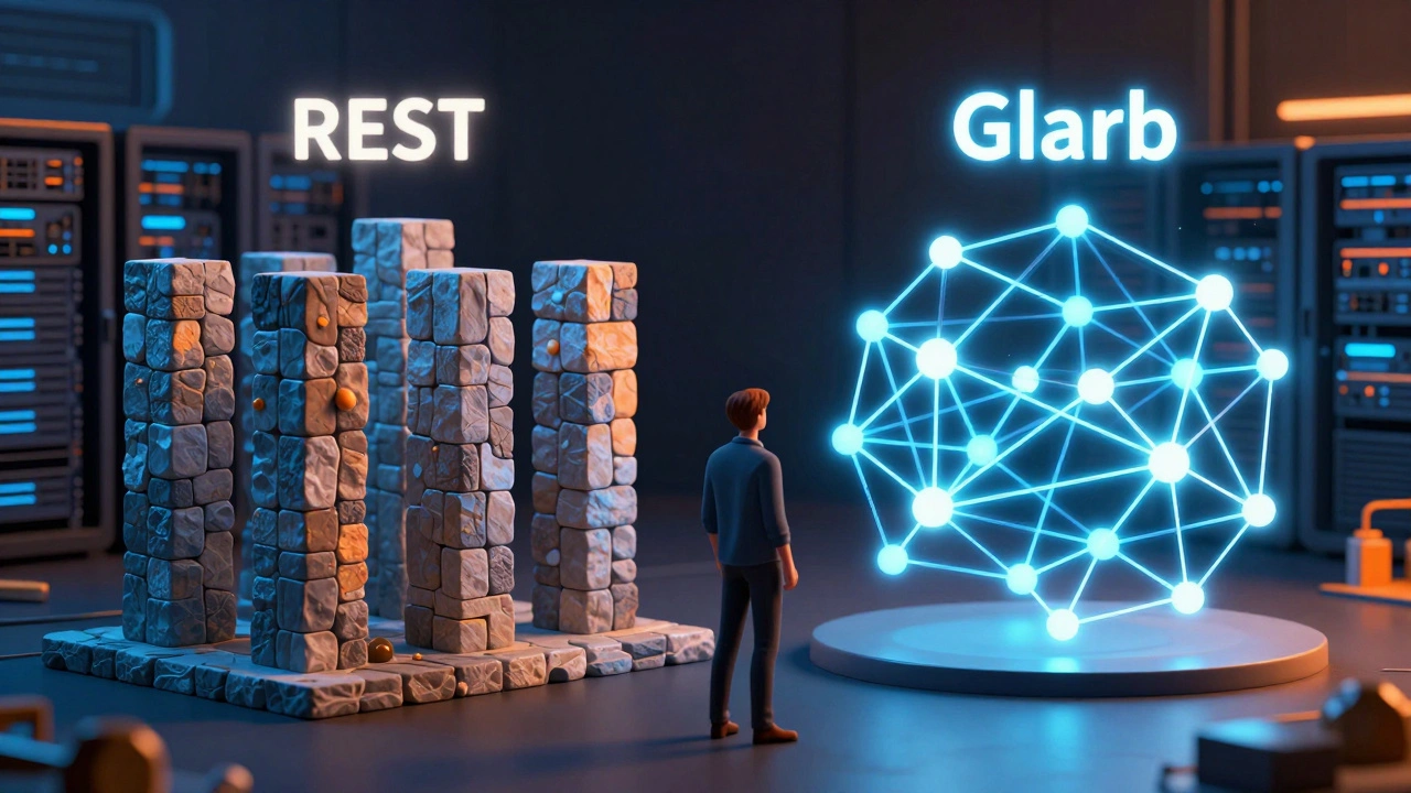 Сравнение структур REST и GraphQL в виде абстрактных зданий