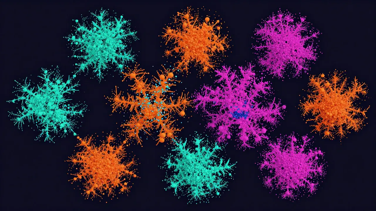Distinct clusters formed by t-SNE visualization