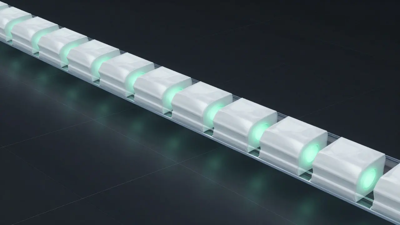 Stream of data divided into stable green batches in a pipeline