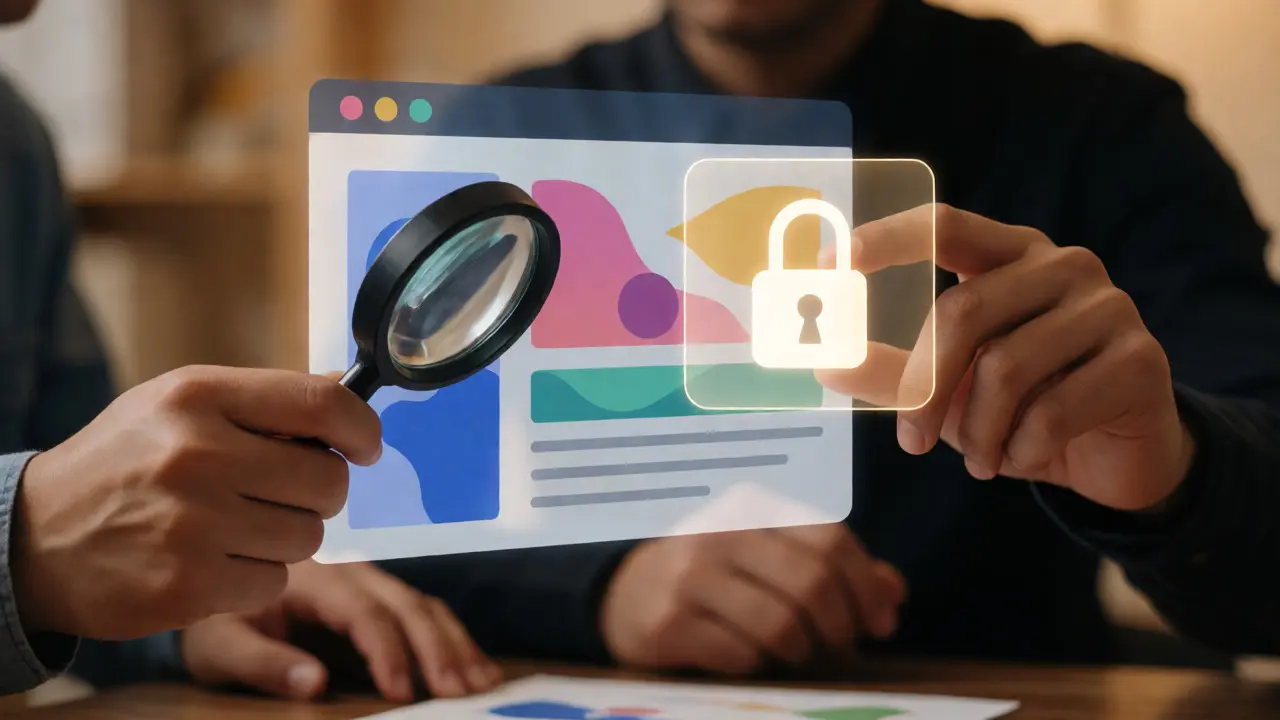 Разработчики проверяют интерфейс через голограмму с элементами защиты доступа