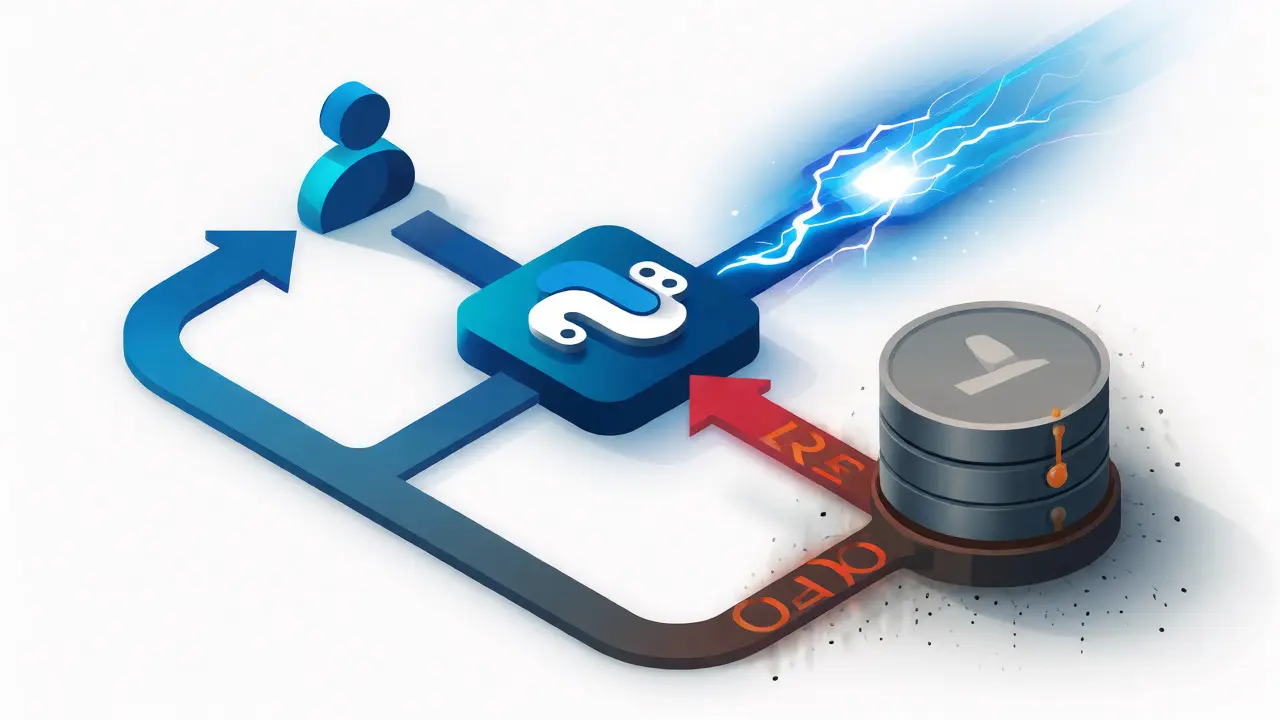 Схема паттерна Cache-Aside: быстрый доступ к данным через Redis